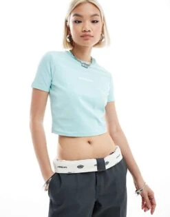 Dickies Valley Falls Cropped Baby Tee In Blue For Unisex Pastel Turquoise -Dickies Sales Store 206049371 1 pastelturquoise 1