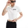 Dickies Petersburg Western Baby Tee In White- Exclusive To Asos For Unisex -Dickies Sales Store 206049388 1 white