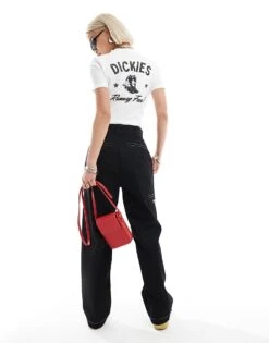Dickies Petersburg Western Baby Tee In White- Exclusive To Asos For Unisex -Dickies Sales Store 206049388 3