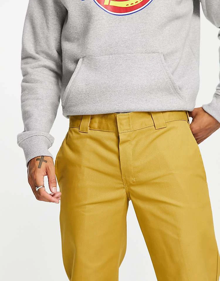 Dickies 873 Slim Straight Fit Work Trousers In Brown For Men 4 Dickies 873 Slim Straight Fit Work Trousers In Brown For Men - Image 3