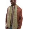 Dickies Knitted Scarf In Khaki Green For Men Mid Green -Dickies Sales Store 206605365 1 midgreen