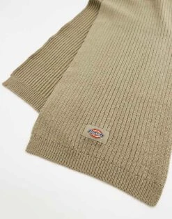Dickies Knitted Scarf In Khaki Green For Men Mid Green -Dickies Sales Store 206605365 4