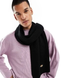 Dickies Knitted Scarf In Black For Unisex -Dickies Sales Store 206605393 1 black 1