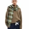Dickies Checkered Scarf In Off White And Brown For Unisex -Dickies Sales Store 206605429 1 brown
