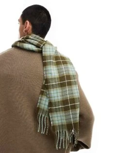 Dickies Checkered Scarf In Off White And Brown For Unisex -Dickies Sales Store 206605429 3