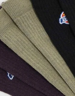 Dickies 3 Pack Valley Grove Crew Socks In Earth Tones Multi For Men Cream -Dickies Sales Store 206605448 3