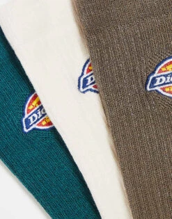 Dickies 3 Pack Valley Grove Crew Socks In Neutral Multi For Men Cream -Dickies Sales Store 206605479 3