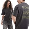 Dickies Graphic Airplane Back Print T-shirt In Black For Unisex -Dickies Sales Store 206605842 1 black