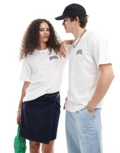 Dickies Aitken Left Chest Logo T-shirt In White And Dark Green For Unisex -Dickies Sales Store 206605882 3