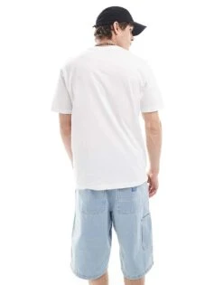 Dickies Aitken Left Chest Logo T-shirt In White And Dark Green For Unisex -Dickies Sales Store 206605882 4