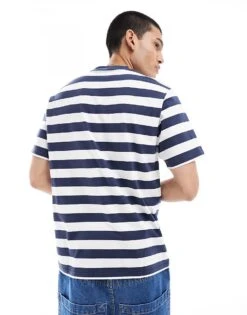 Dickies River Grove Striped T-shirt In Navy And White- Exclusive To Asos For Men -Dickies Sales Store 206605898 3