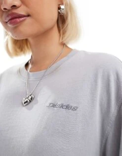 Dickies Plentywood Long Sleeved T-shirt In Washed Grey For Unisex -Dickies Sales Store 206605906 3