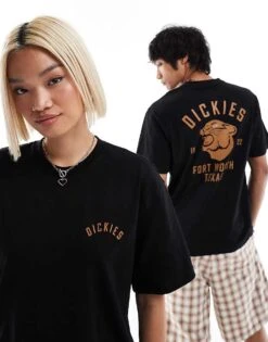 Dickies Graphic Panther Back Print T-shirt In Black For Unisex