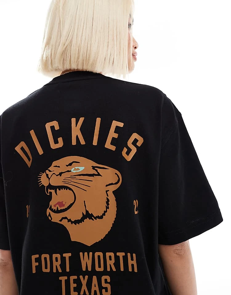 Dickies Graphic Panther Back Print T-shirt In Black For Unisex 6 Dickies Graphic Panther Back Print T-shirt In Black For Unisex - Image 4