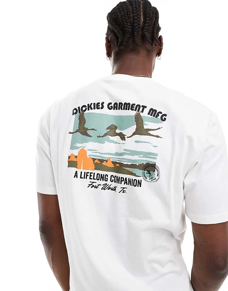 Dickies Graphic Bird Back Print T-shirt In White For Unisex 4 Dickies Graphic Bird Back Print T-shirt In White For Unisex - Image 2