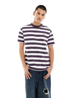 Dickies Rivergrove Striped T-shirt In Plum And White For Men -Dickies Sales Store 206605978 1 white 1
