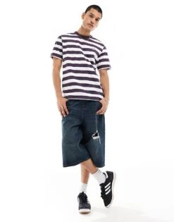 Dickies Rivergrove Striped T-shirt In Plum And White For Men -Dickies Sales Store 206605978 4