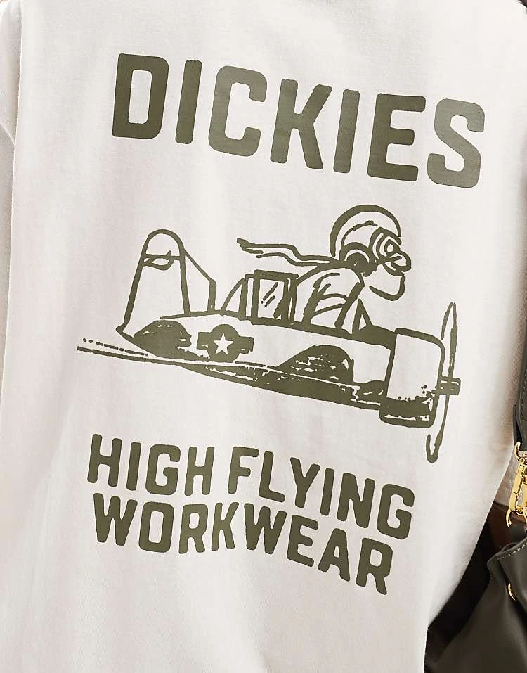 Dickies Graphic Airplane Back Print T-shirt In Off White For Men 6 Dickies Graphic Airplane Back Print T-shirt In Off White For Men - Image 4