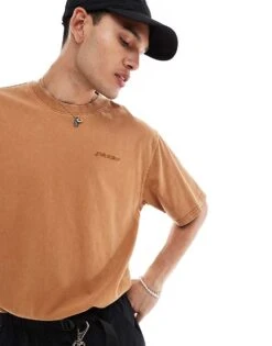 Dickies Newington Short Sleeved T-shirt In Washed Brown For Unisex -Dickies Sales Store 206606018 3