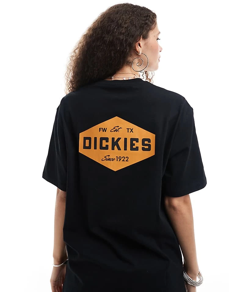 Dickies Back Print T-shirt In Black And Tan For Unisex 6 Dickies Back Print T-shirt In Black And Tan For Unisex - Image 4