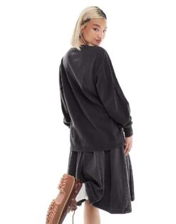 Dickies Plentywood Long Sleeved T-shirt In Washed Black For Unisex -Dickies Sales Store 206606027 4