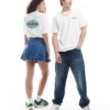 Dickies Back Print T-shirt In White And Blue For Unisex -Dickies Sales Store 206606035 1 white