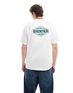 Dickies Back Print T-shirt In White And Blue For Unisex -Dickies Sales Store 206606035 4