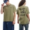 Dickies Graphic Airplane Back Print T-shirt In Khaki Green For Unisex Mid Green -Dickies Sales Store 206606044 1 midgreen