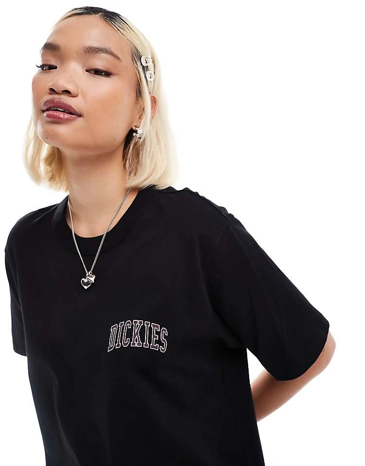 Dickies Aitken Left Chest Logo T-shirt In Black And Purple For Unisex 6 Dickies Aitken Left Chest Logo T-shirt In Black And Purple For Unisex - Image 4