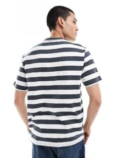 Dickies River Grove Striped T-shirt In Dark Grey And White- Exclusive To Asos For Men -Dickies Sales Store 206606146 3