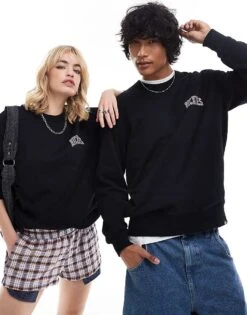 Dickies Aitken Left Chest Logo Sweatshirt In Black And Plum For Unisex -Dickies Sales Store 206606537 1 black 1