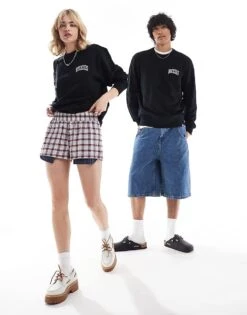 Dickies Aitken Left Chest Logo Sweatshirt In Black And Plum For Unisex -Dickies Sales Store 206606537 3