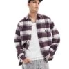 Dickies Plaid Coaling Shirt In Off White And Plum For Men -Dickies Sales Store 206606538 1 white