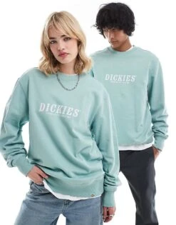 Dickies Large Chest Logo Sweatshirt In Light Blue For Unisex Mid Blue -Dickies Sales Store 206606561 1 midblue 1