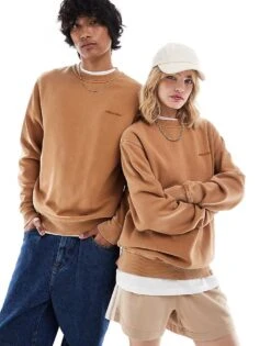 Dickies Newington Sweatshirt In Washed Brown For Unisex 11 Dickies Newington Sweatshirt In Washed Brown For Unisex -Dickies Sales Store 206606576 1 brown 1