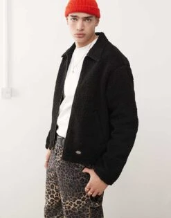 Dickies High Pile Eisenhower Jacket In Black For Men