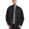 Dickies Houston Denim Shirt In Washed Black For Men -Dickies Sales Store 206606657 1 black