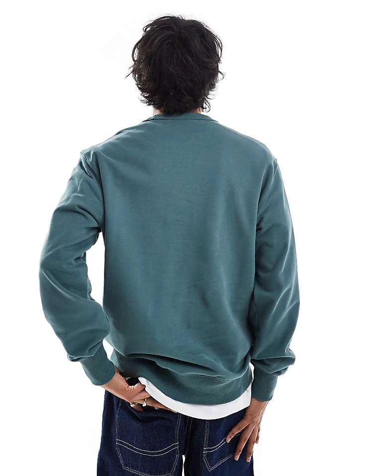 Dickies Aitken Left Chest Logo Sweatshirt In Dark Green And Blue For Unisex Mid Blue 5 Dickies Aitken Left Chest Logo Sweatshirt In Dark Green And Blue For Unisex Mid Blue - Image 3