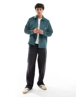 Dickies Cord Shirt In Dark Green For Men Mid Green -Dickies Sales Store 206606752 3