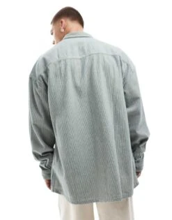 Dickies Hickory Striped Shirt In Green For Men Mid Green -Dickies Sales Store 206606760 3