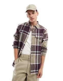 Dickies Nimmons Large Check Shirt In Green Multi For Men Mid Green