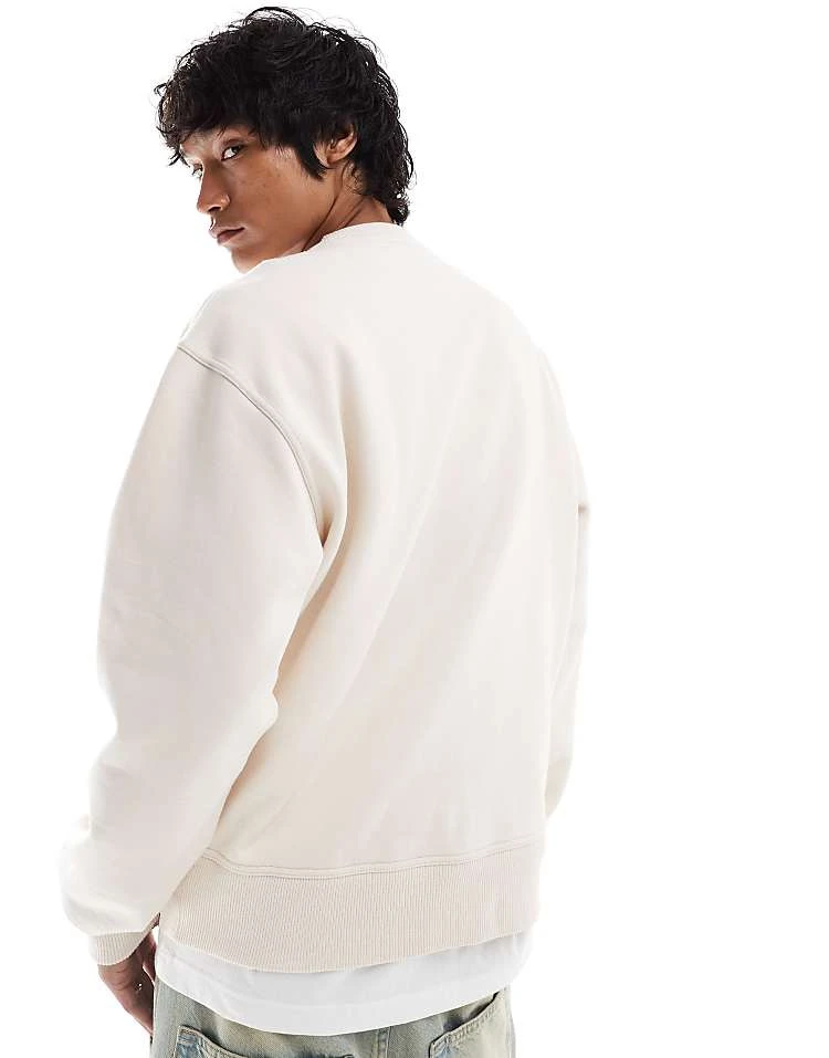 Dickies Central Logo Sweatshirt In White For Unisex 4 Dickies Central Logo Sweatshirt In White For Unisex - Image 3