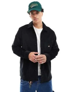 Dickies Cord Shirt In Black For Men