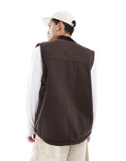 Dickies Duck Canvas Gilet In Dark Brown For Men -Dickies Sales Store 206607676 4