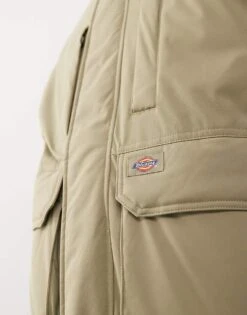 Dickies Plains Hooded Coat In Khaki Green For Men Mid Green -Dickies Sales Store 206607701 4