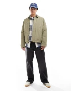 Dickies Winterised Eisenhower Jacket In Khaki Green For Men Mid Green -Dickies Sales Store 206607724 3