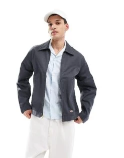 Dickies Unlined Eisenhower Jacket In Dark Grey For Men