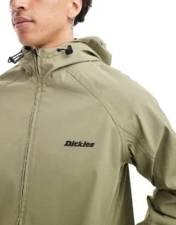 Dickies Ronan Hooded Shell Jacket In Khaki Green For Men Mid Green