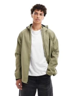 Dickies Ronan Hooded Shell Jacket In Khaki Green For Men Mid Green -Dickies Sales Store 206607772 4
