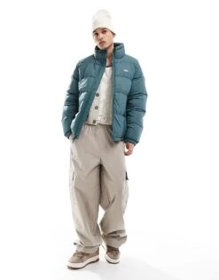 Dickies Waldenburg Puffer Coat In Dark Green For Men Mid Green -Dickies Sales Store 206607780 3